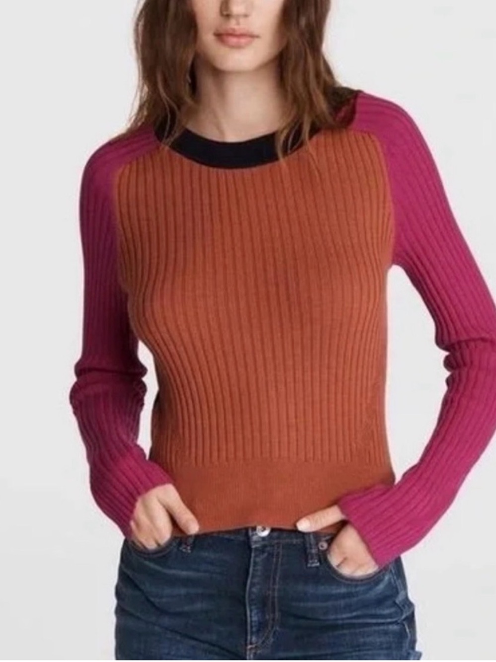 Rag & Bone Nayana Cashmere Blend Colorblock Sweater